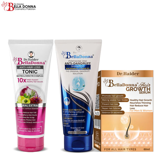 Bella Donna Dandruff hair kit (Shampoo + Tonic+ Hair Kit)