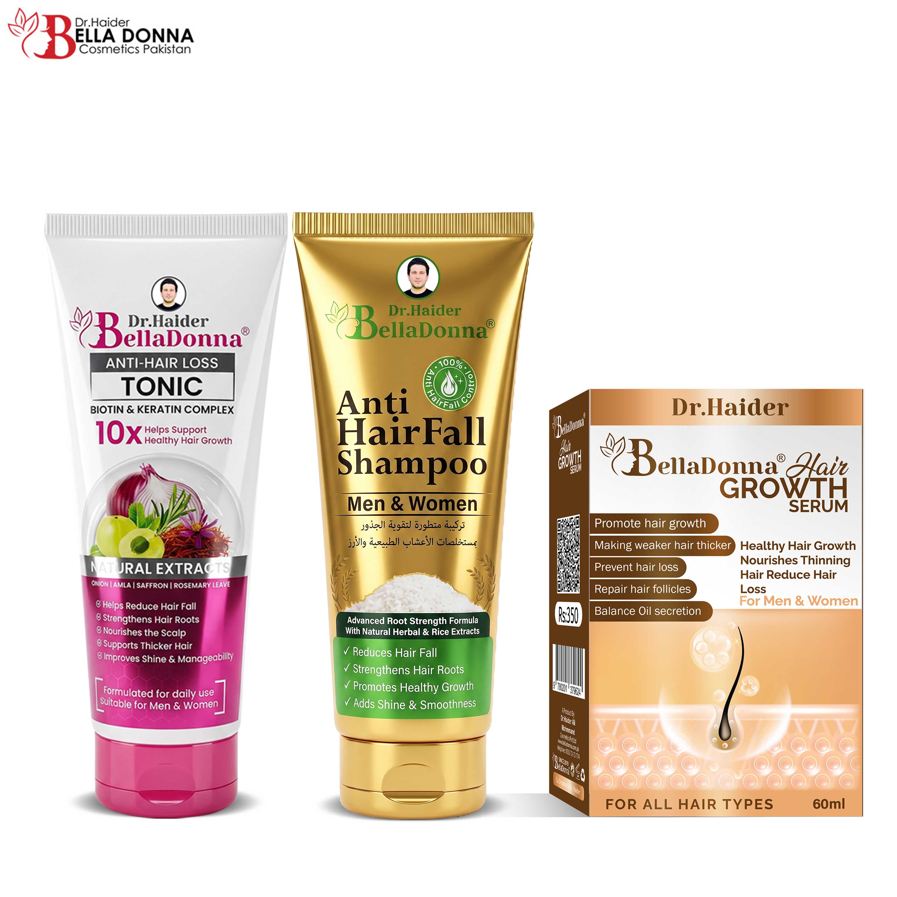 Bella Donna Hair Fall Kit (Shampoo + Tonic + Hair Kit)