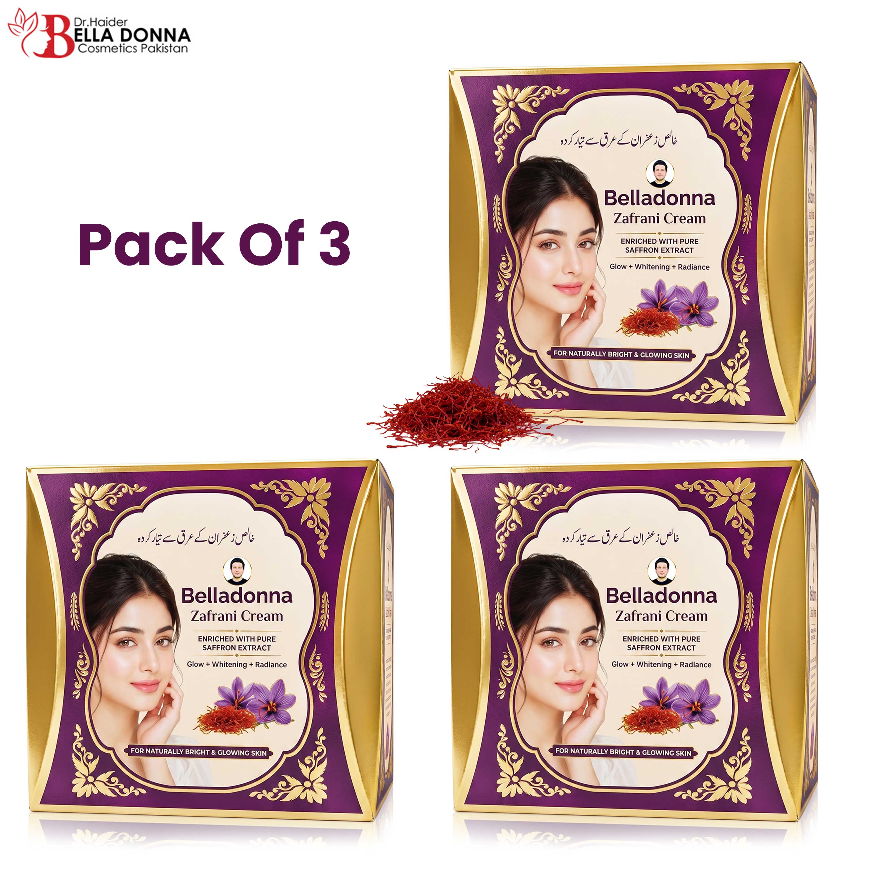 Bella Donna Zafrani Cream (Pack Of 3)